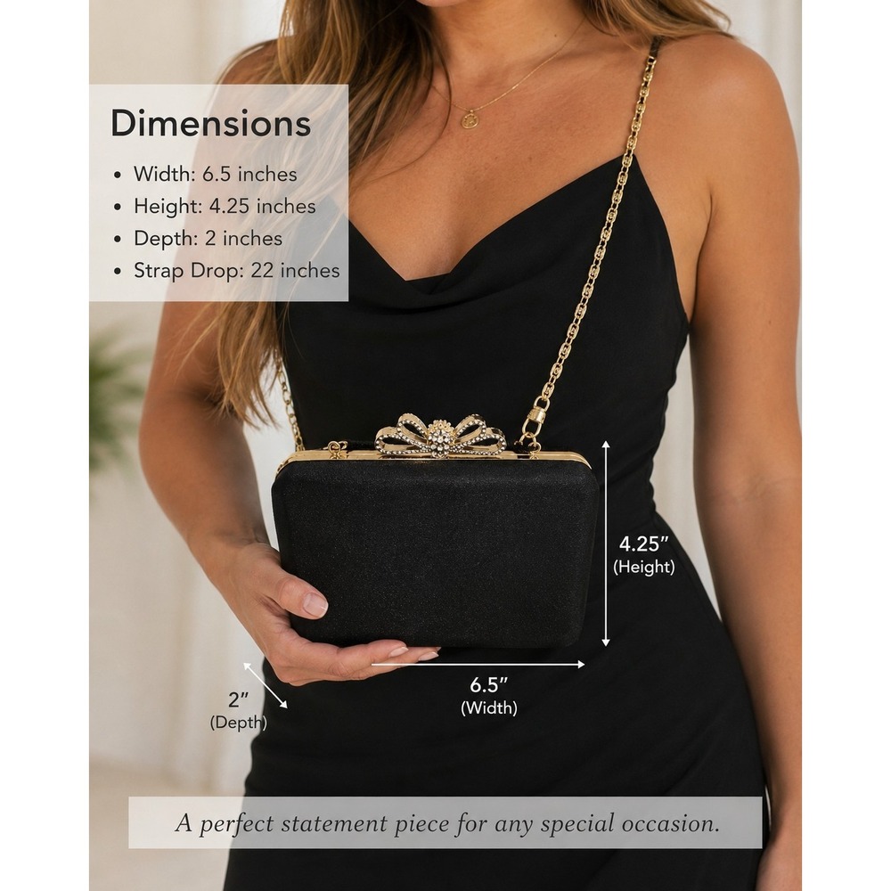 Kate Landry Black Small Purse With Gold Tone Trim NWT -616
